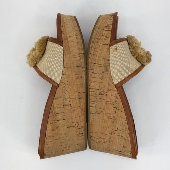 Coach Jazmin Cork Wedge 3” Heels, Size 9 - Picture 4 of 8